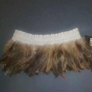 NAUGHTY feather skirt